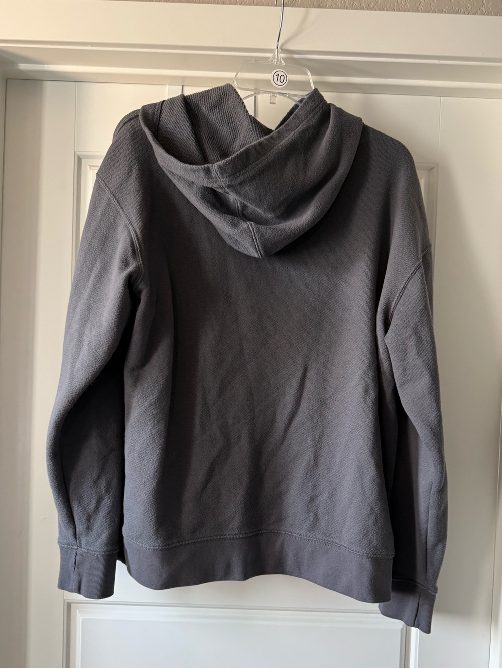 Gap Men's Gray Textured Hoodie Pullover Sweatshirt - Picture 8 of 12